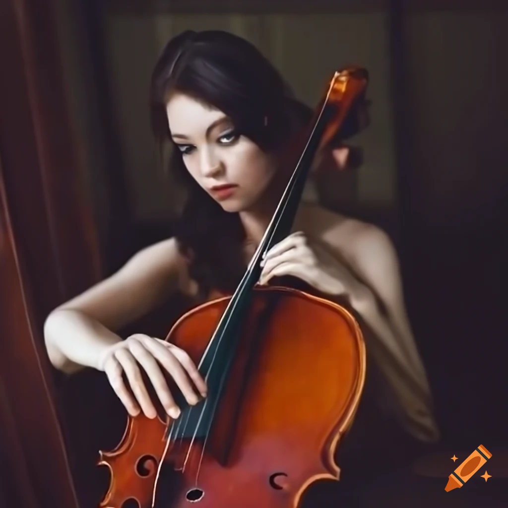 woman playing cello in an elegant setting