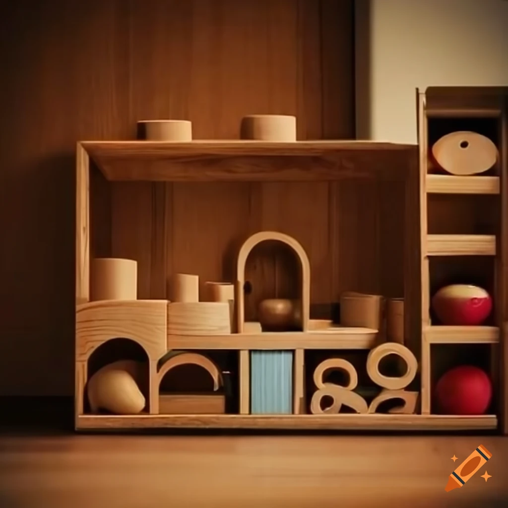 playroom filled with wooden toys