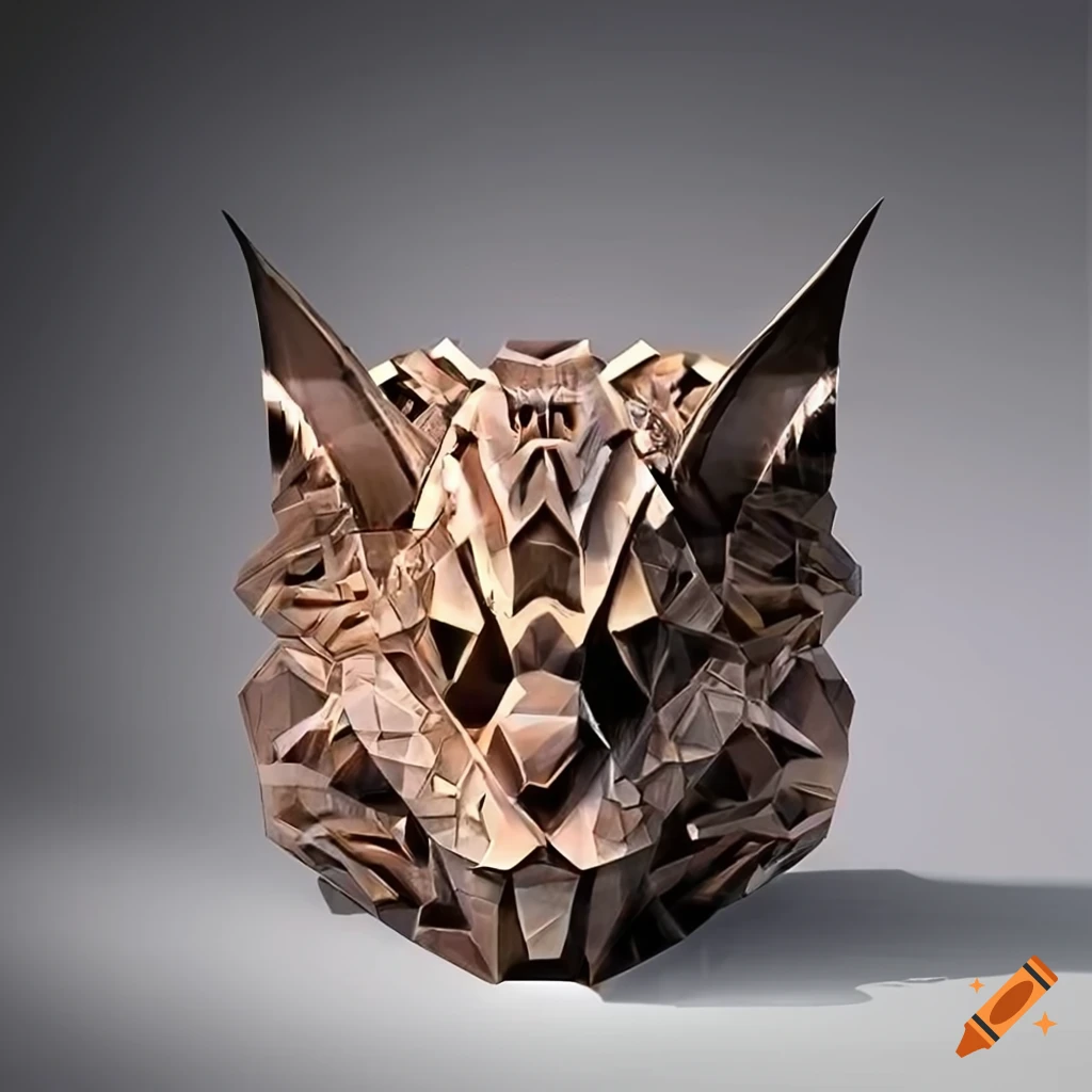stunning moth werewolf sculpture in architectural stave carving style