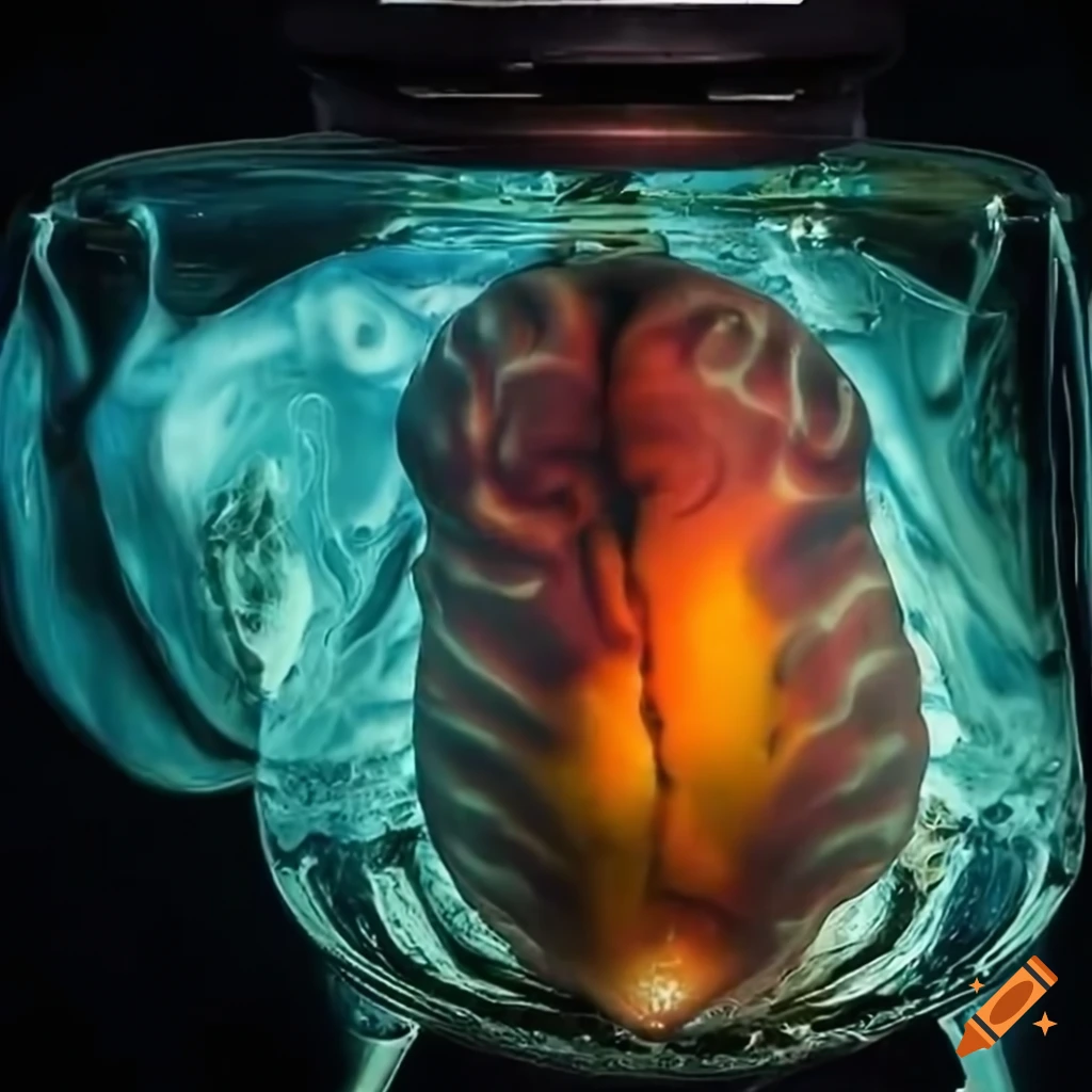 photograph of a cyborg operated by a whale's brain
