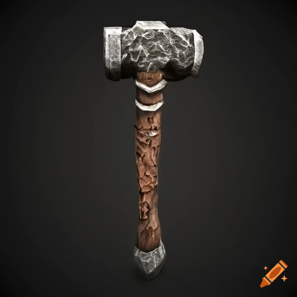 texture of a stone hammer
