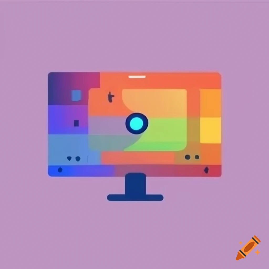 minimalistic and colorful UI element on desktop screen