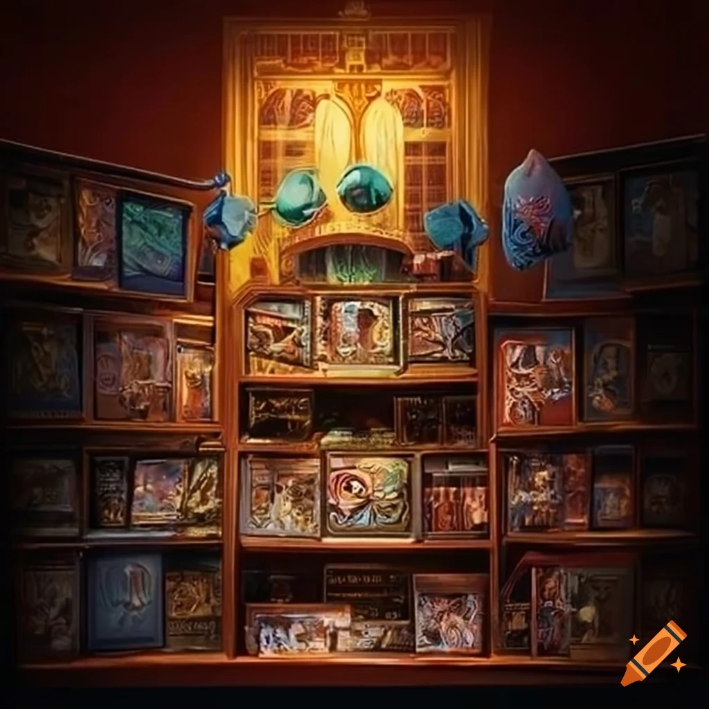 stacks of trading game cards