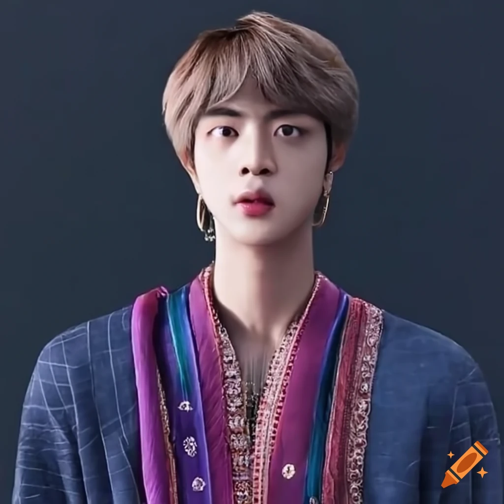 Bts Jin in Indian traditional men attire