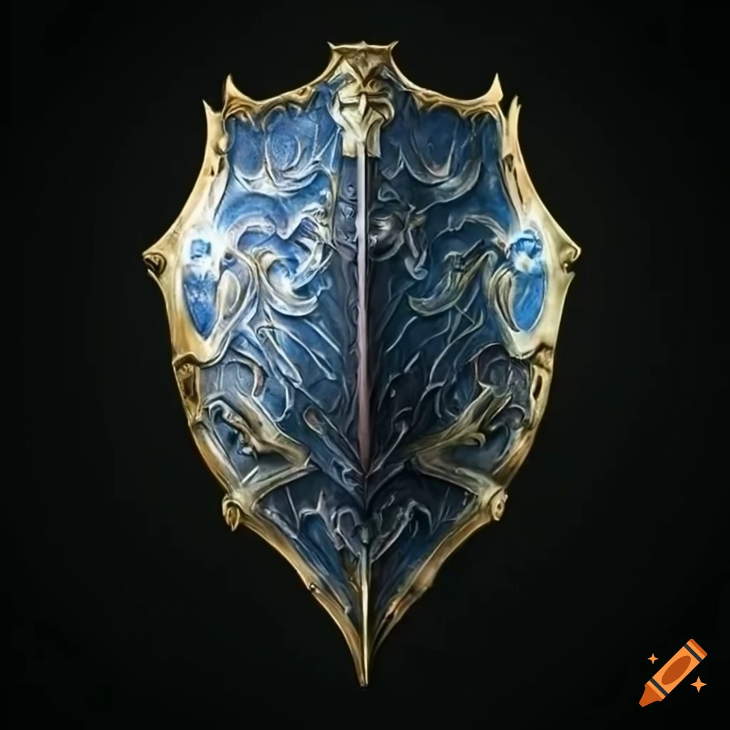 silver fantasy shield