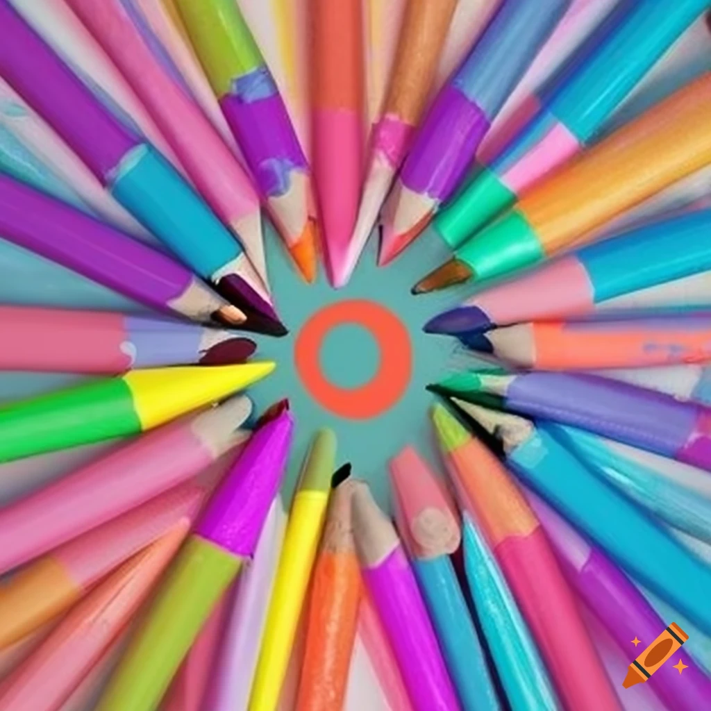 vibrant retro crayon logo design