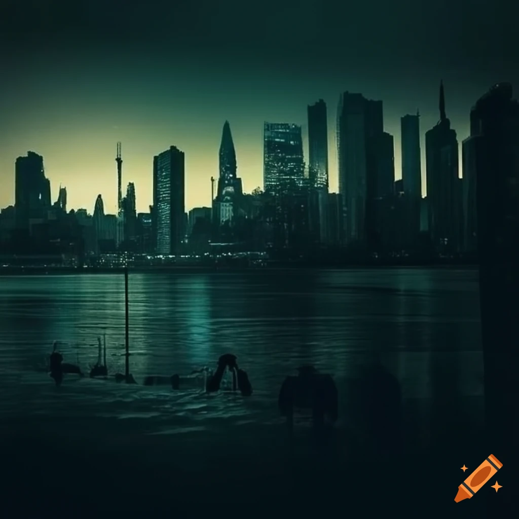 cityscape with a melancholy atmosphere