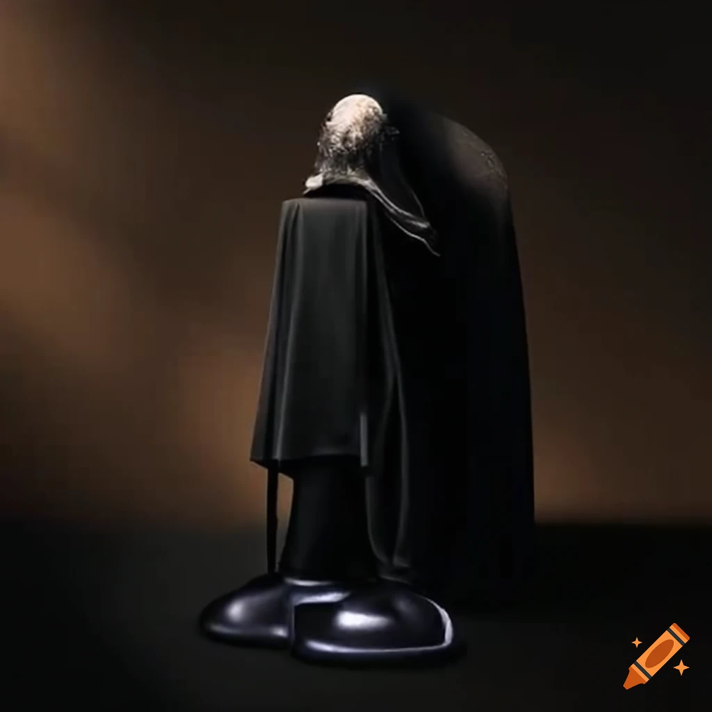 humorous image of mourners with a black vacuum cleaner