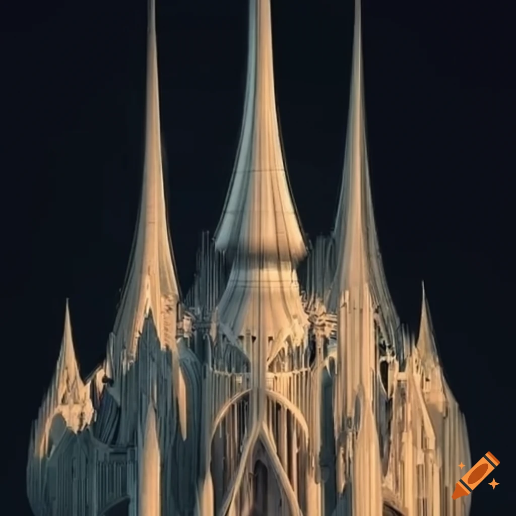 intricate skyline with onion dome tipped spires