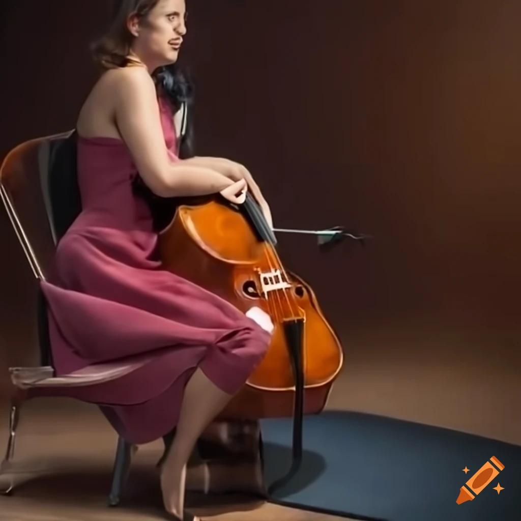 woman playing cello in an elegant setting