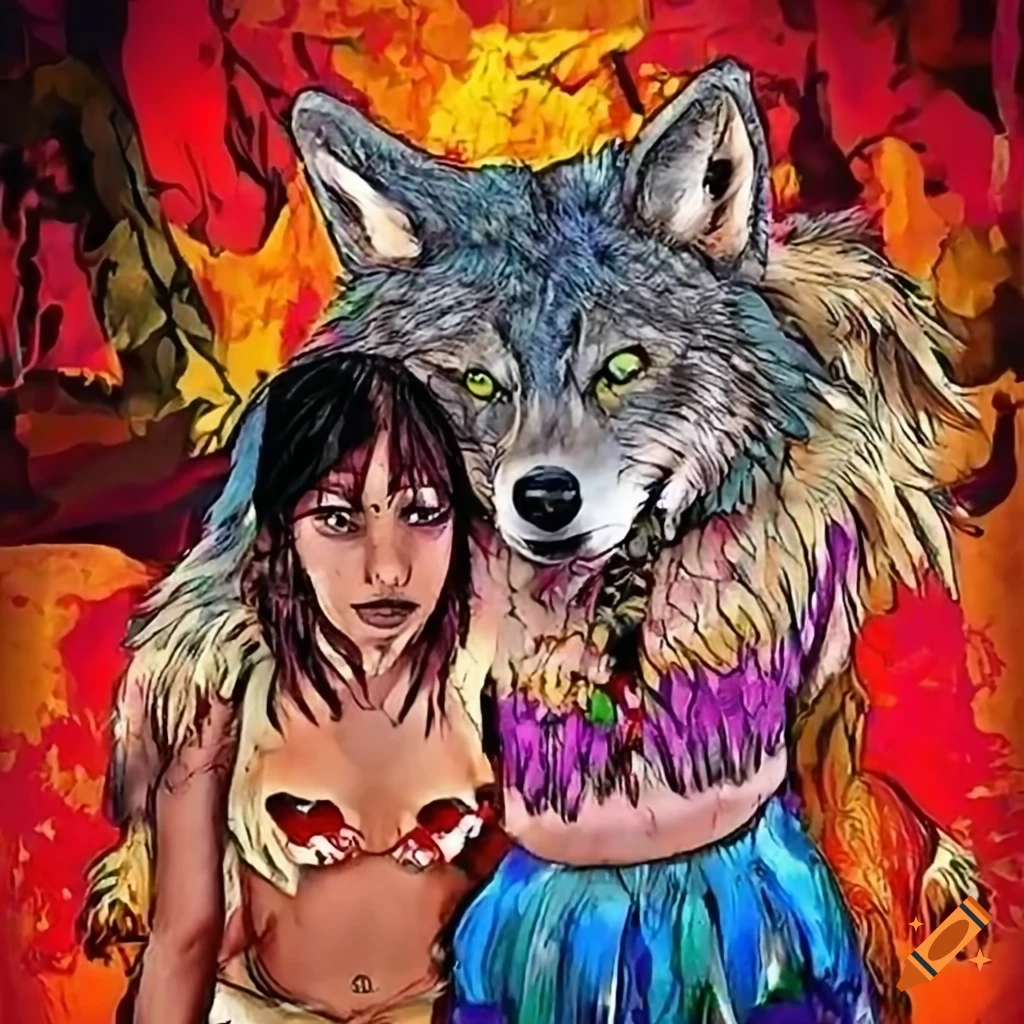image of wolves in a gypsy camp