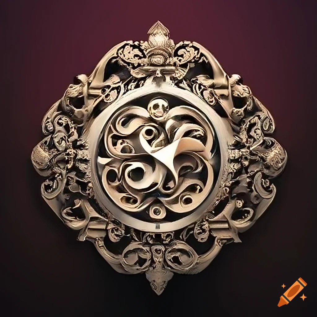 intricate filigree letter L illustration
