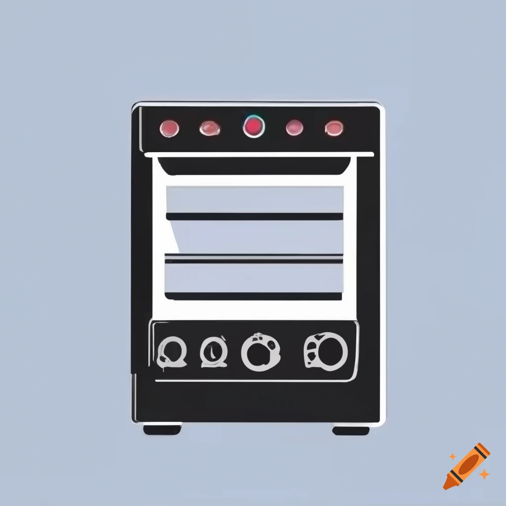 oven pictogram on white background