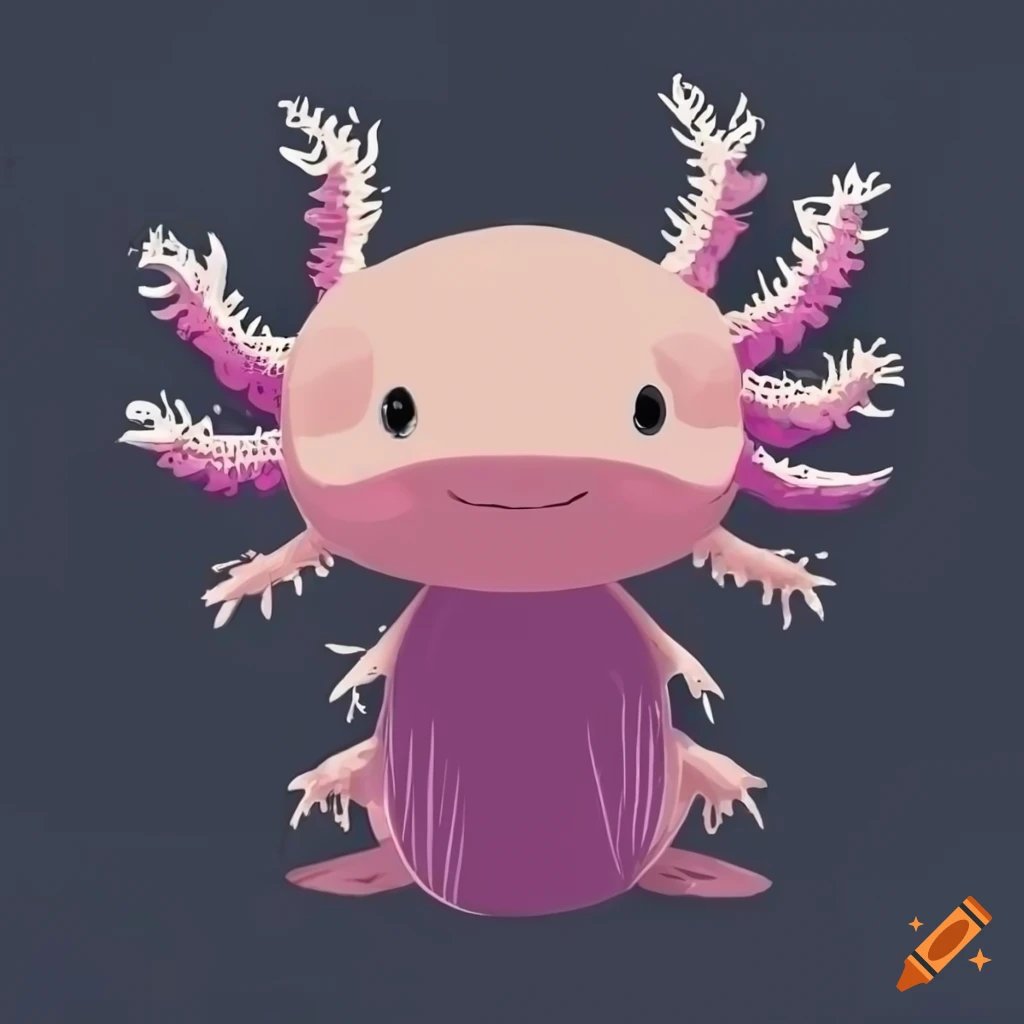 cute axolotl pattern for wall art
