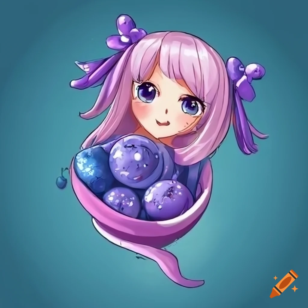 Anime blueberry girl💕🧊 | Blueberry girl, Anime, Hello kitty