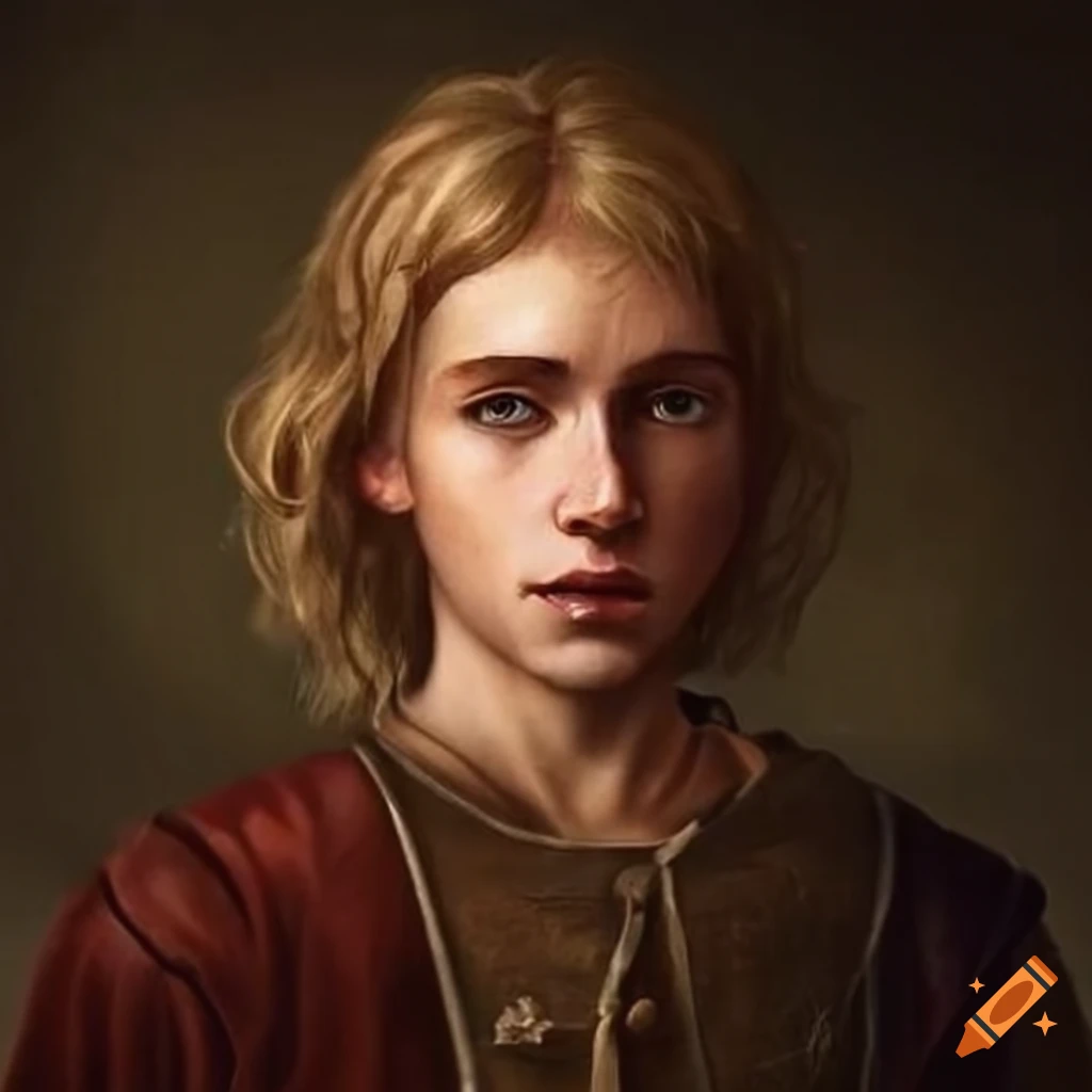 portrait of a young man in medieval clothing