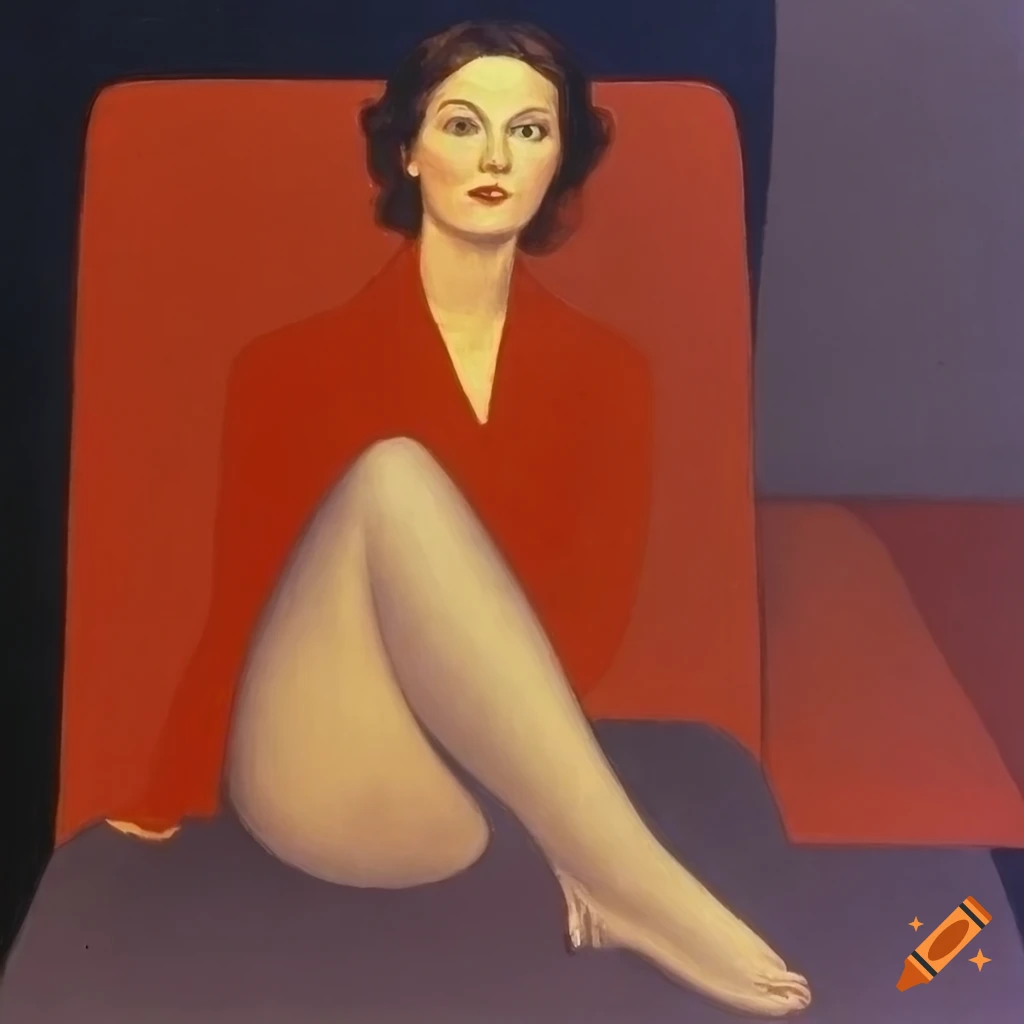 colorful portrait of a French woman in casual attire