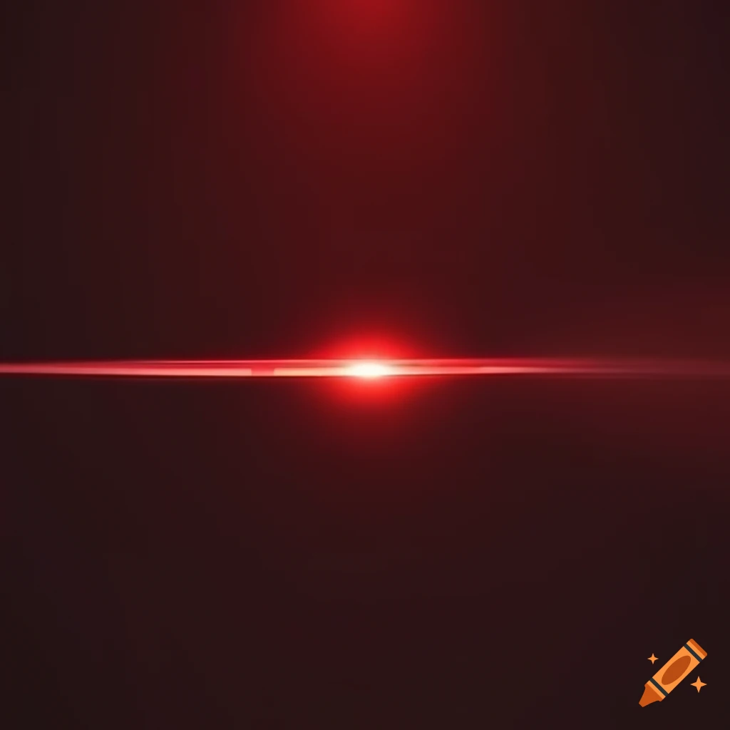 red lens flare on a black background