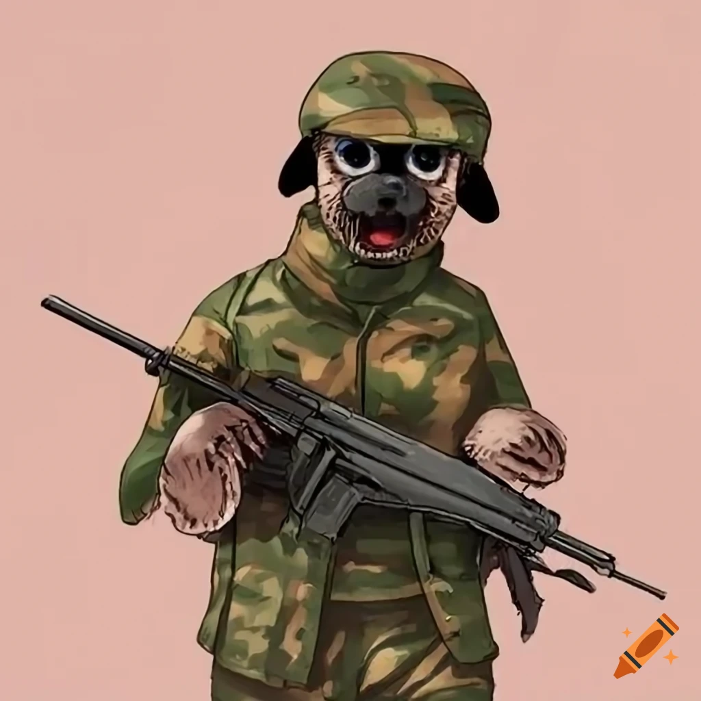 otter in military attire