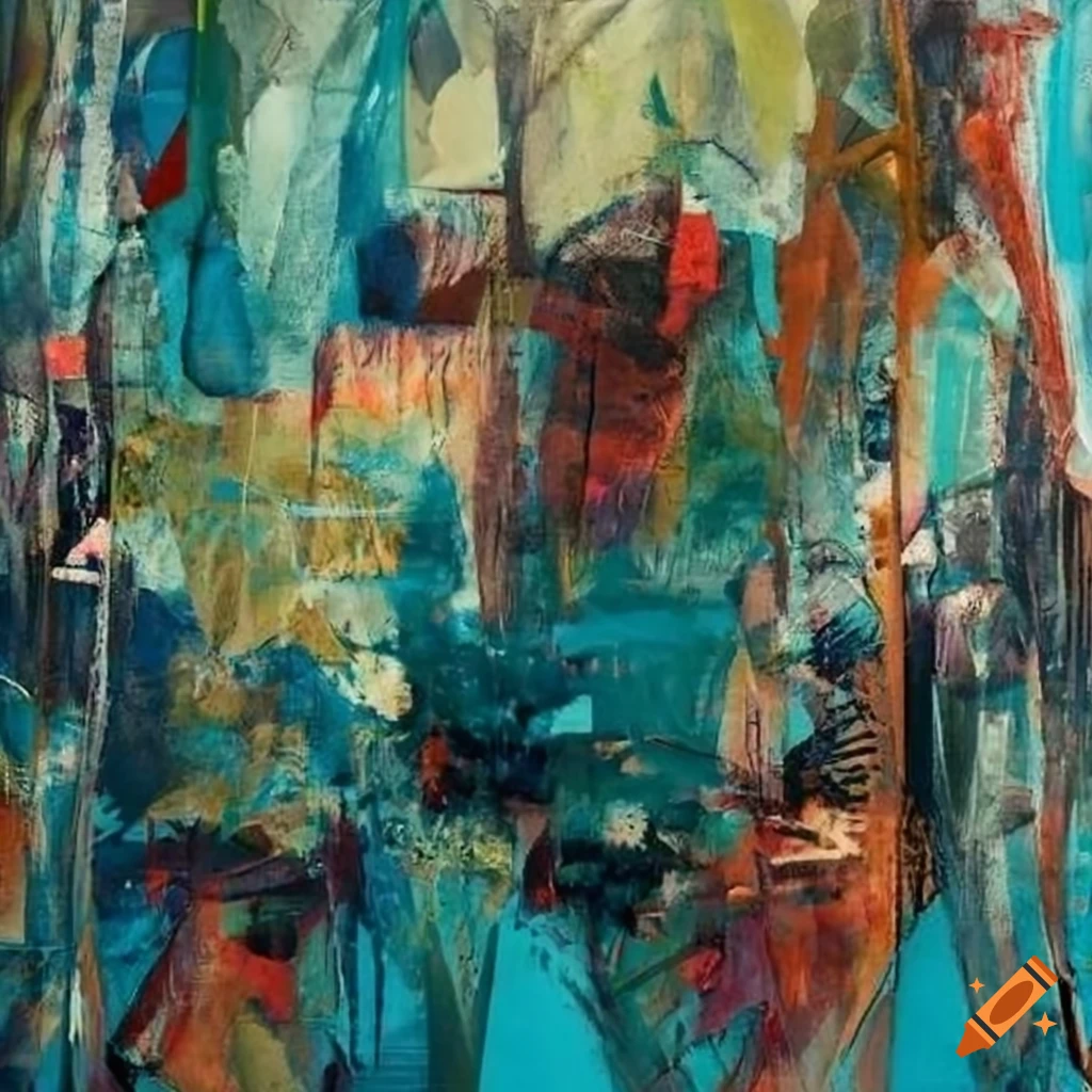 mixed media abstract painting inspired by Vrubel, Bradfort, Kiefer, and Jorn