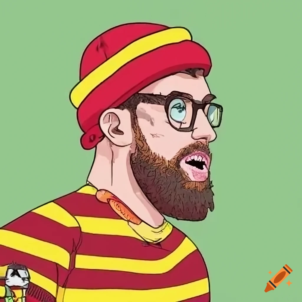 Travis Kelce dressed as Waldo in NFL costume