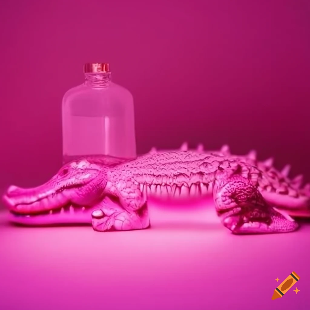 elegant fragrance bottle in crocodile head shape