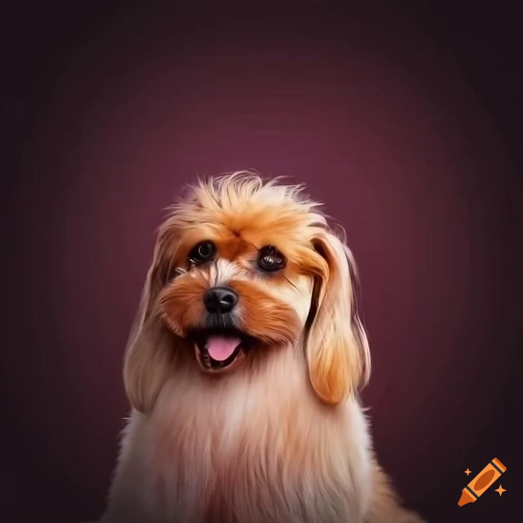 dog grooming on a warm background