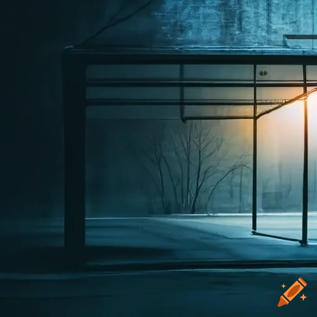 empty bus stop