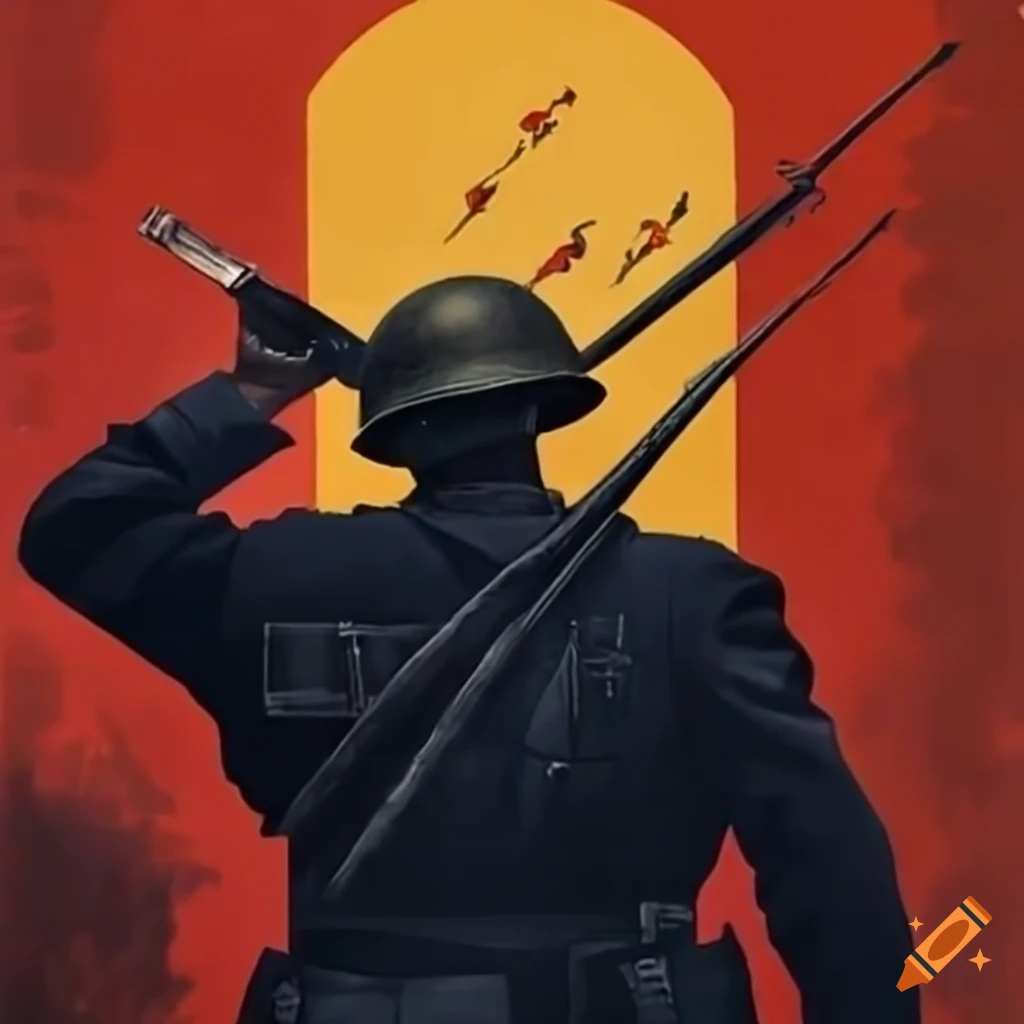 faded world war 3 propaganda poster
