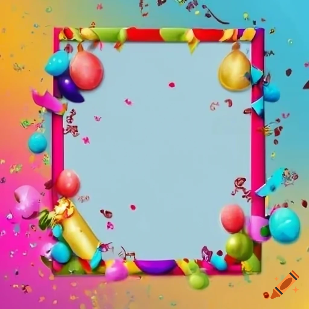 empty birthday border frames