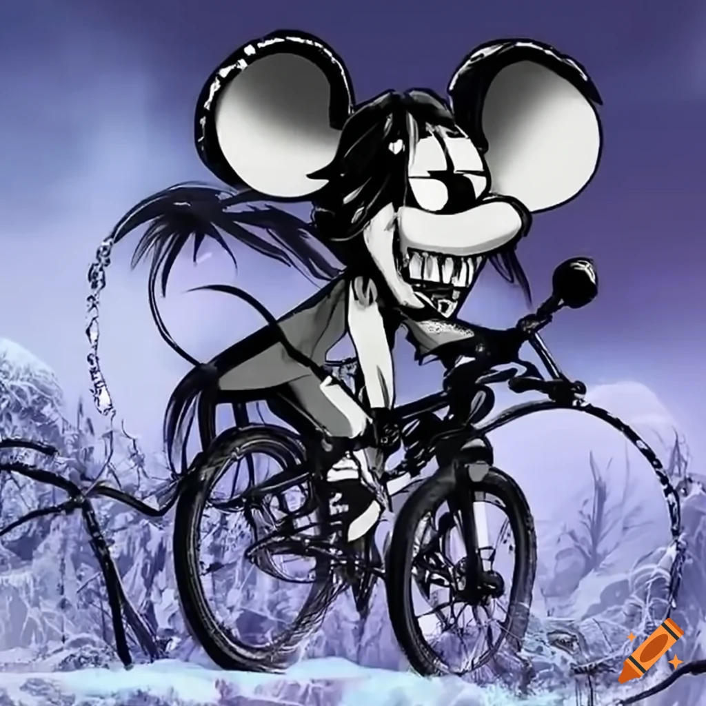 image of a person riding a mountain bike