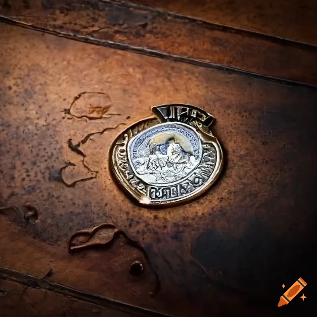 rusty detective's table with police badge and papers