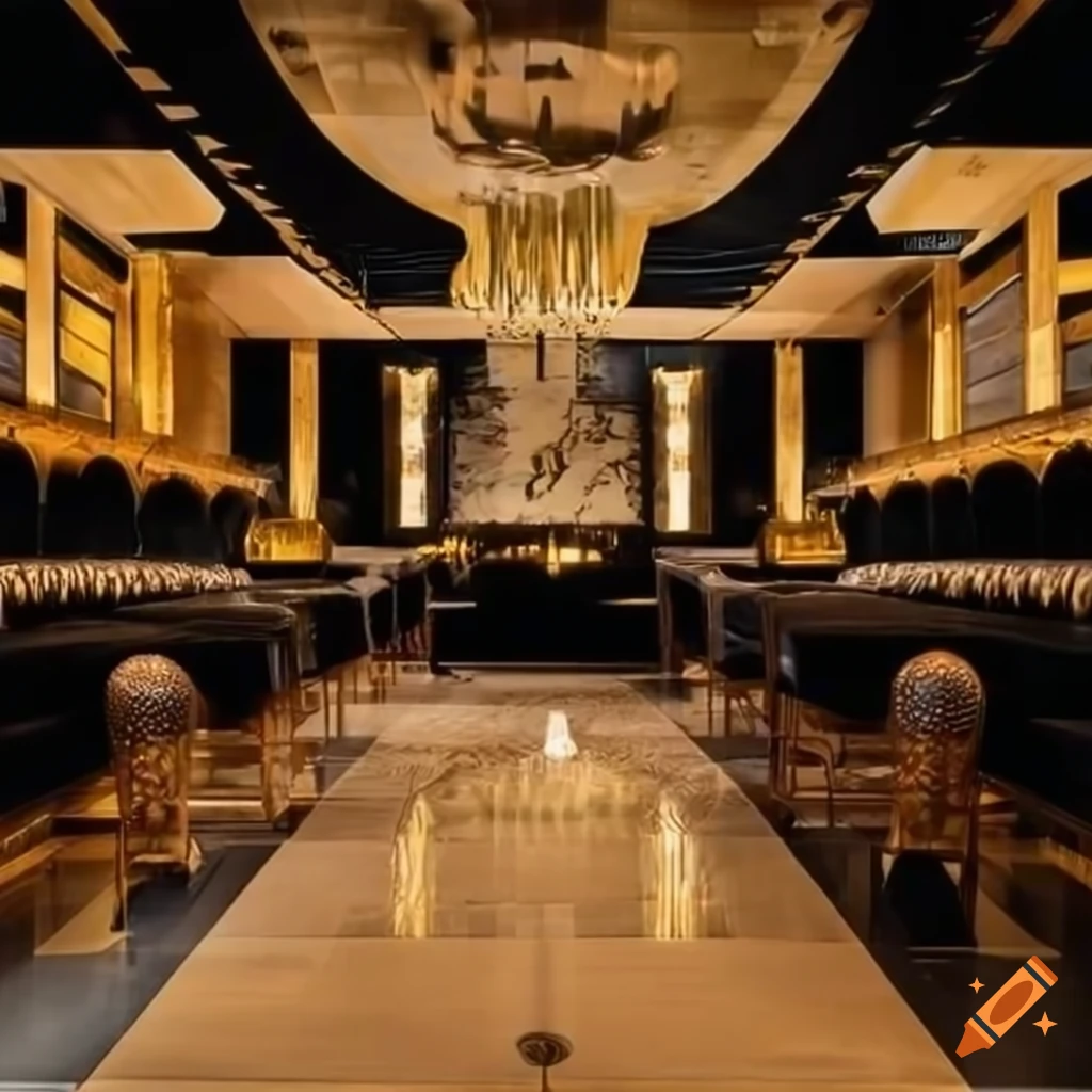 art deco style bar and lounge