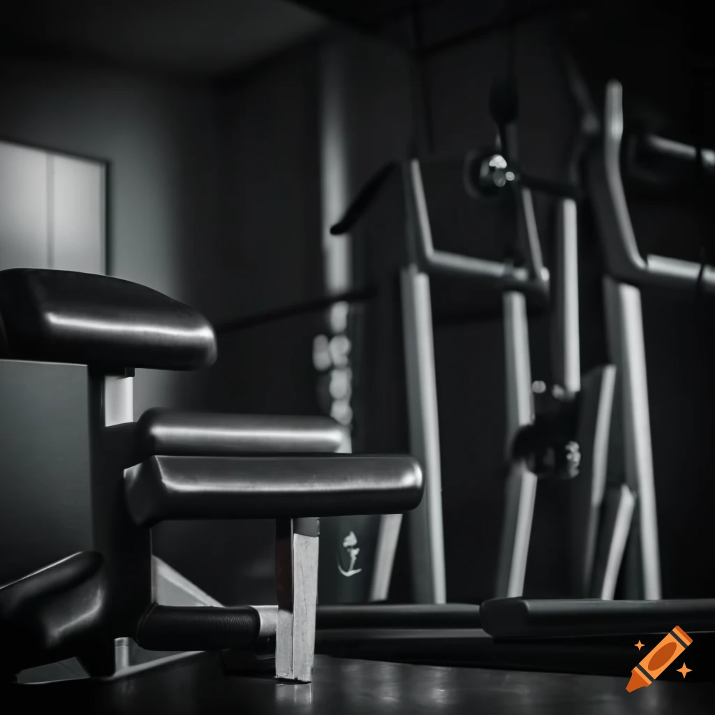 weights and weight bench at the gym