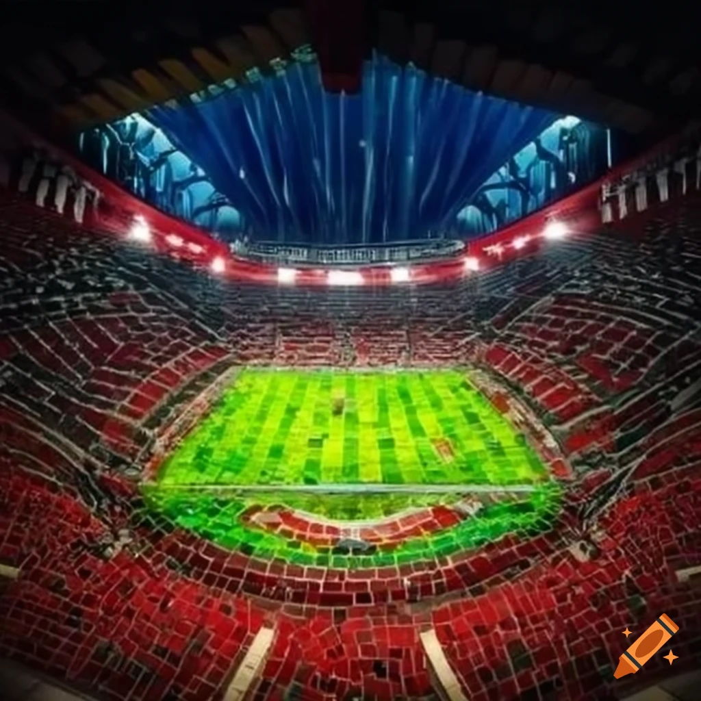 mosaic and flares at Morumbi stadium