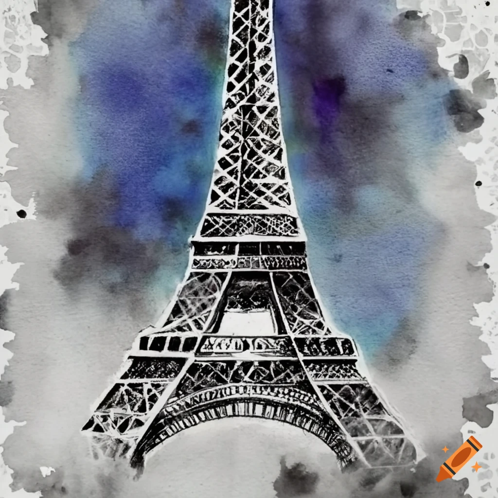 French flag waving in front of the Eiffel Tower