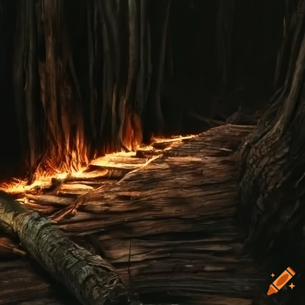 arranging wooden logs for construction
