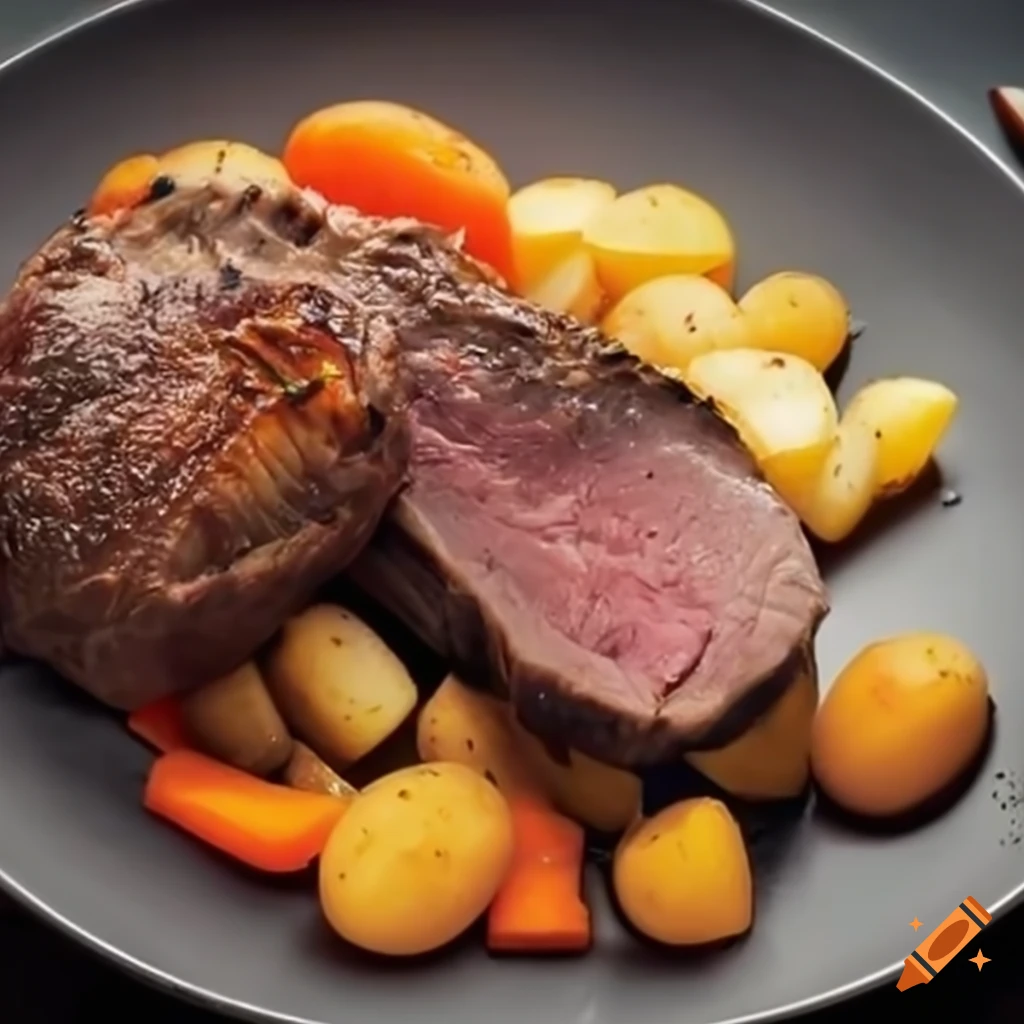 beef shoulder with carrots and potatoes