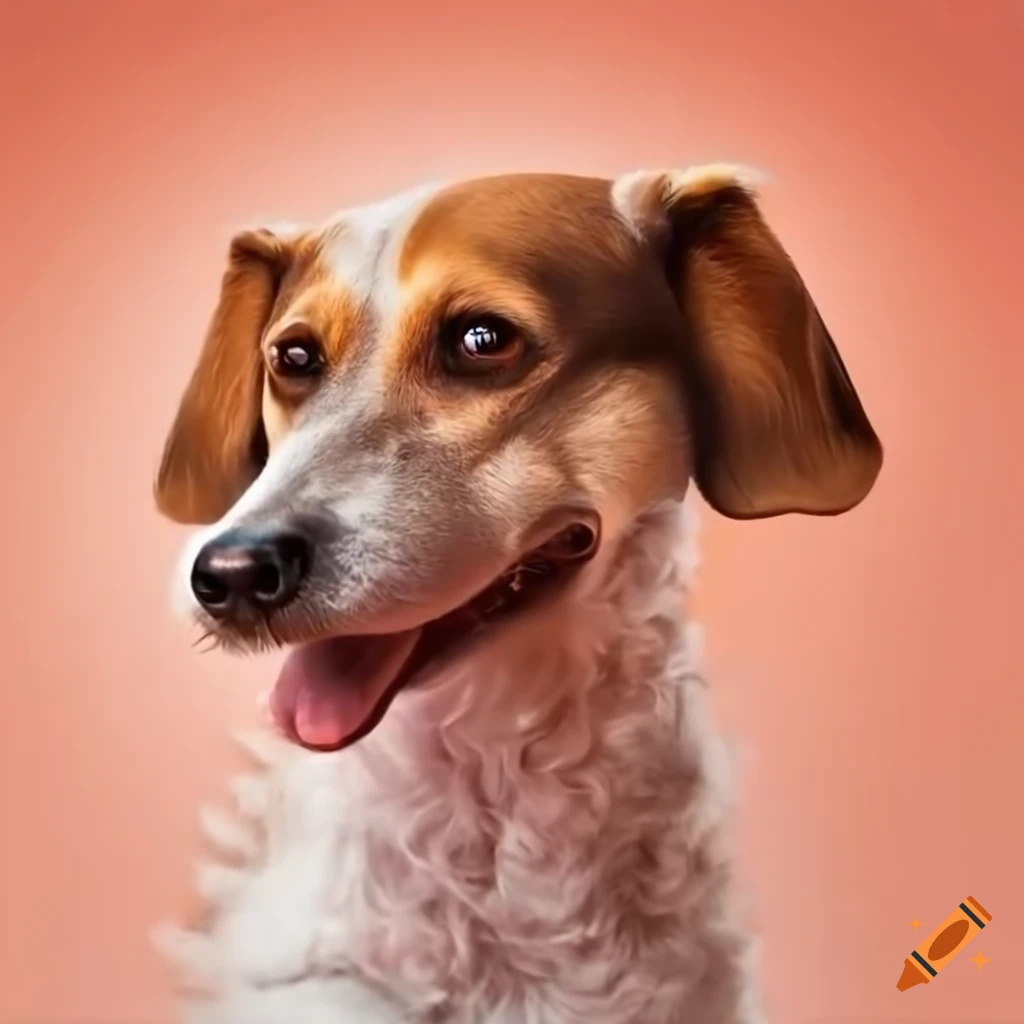 dog grooming on a warm background