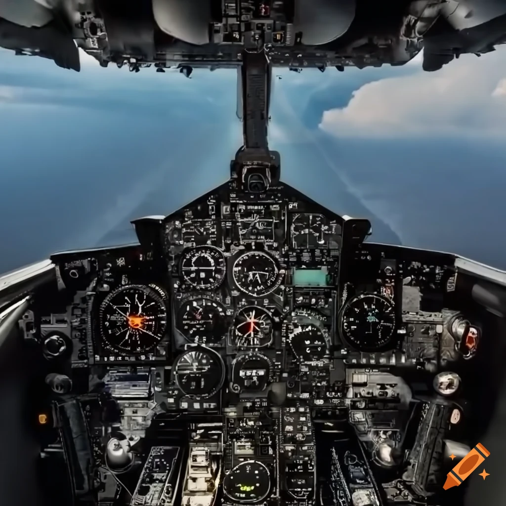 cockpit view of a high angle of attack combat plane