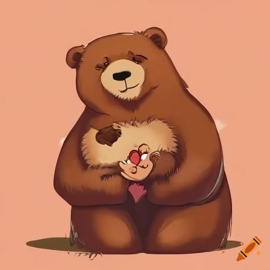 bear and hamster in love