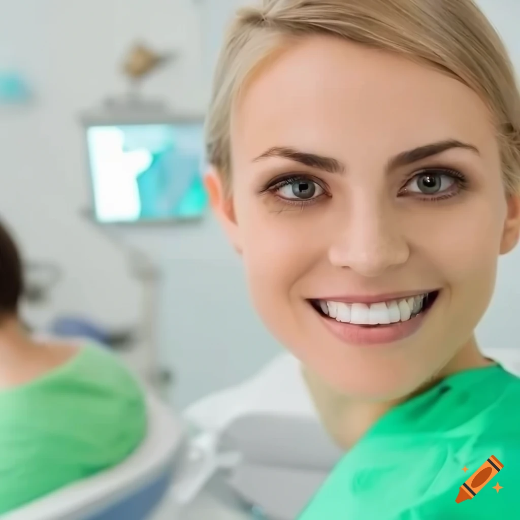 smiling dental hygienist in modern treatment room