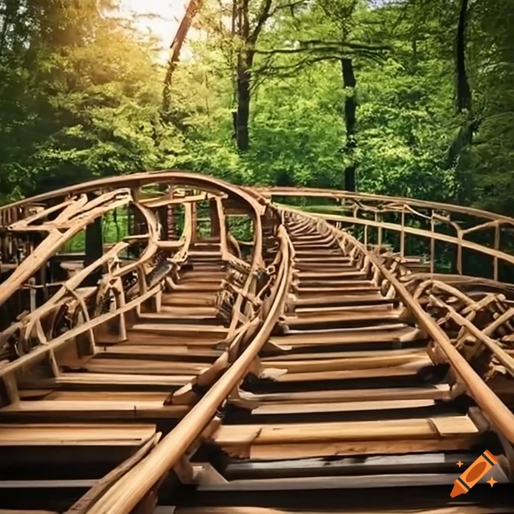 wooden roller coaster at a public park