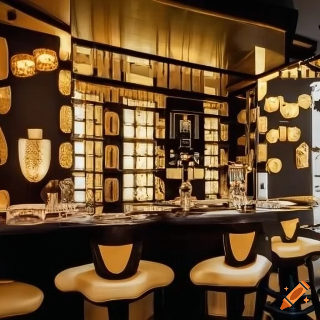 art deco style bar and lounge