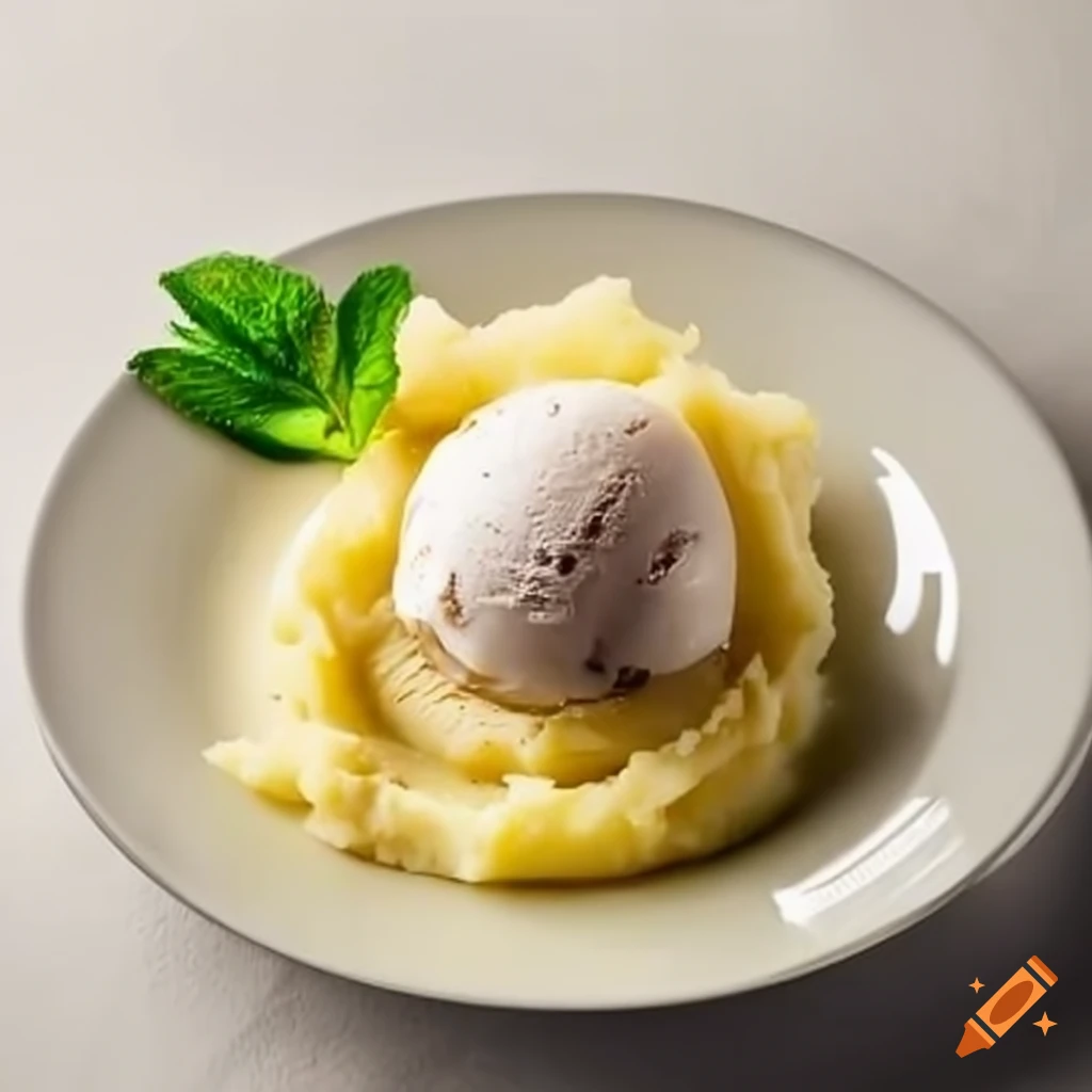 gourmet mashed potatoes with ice cream
