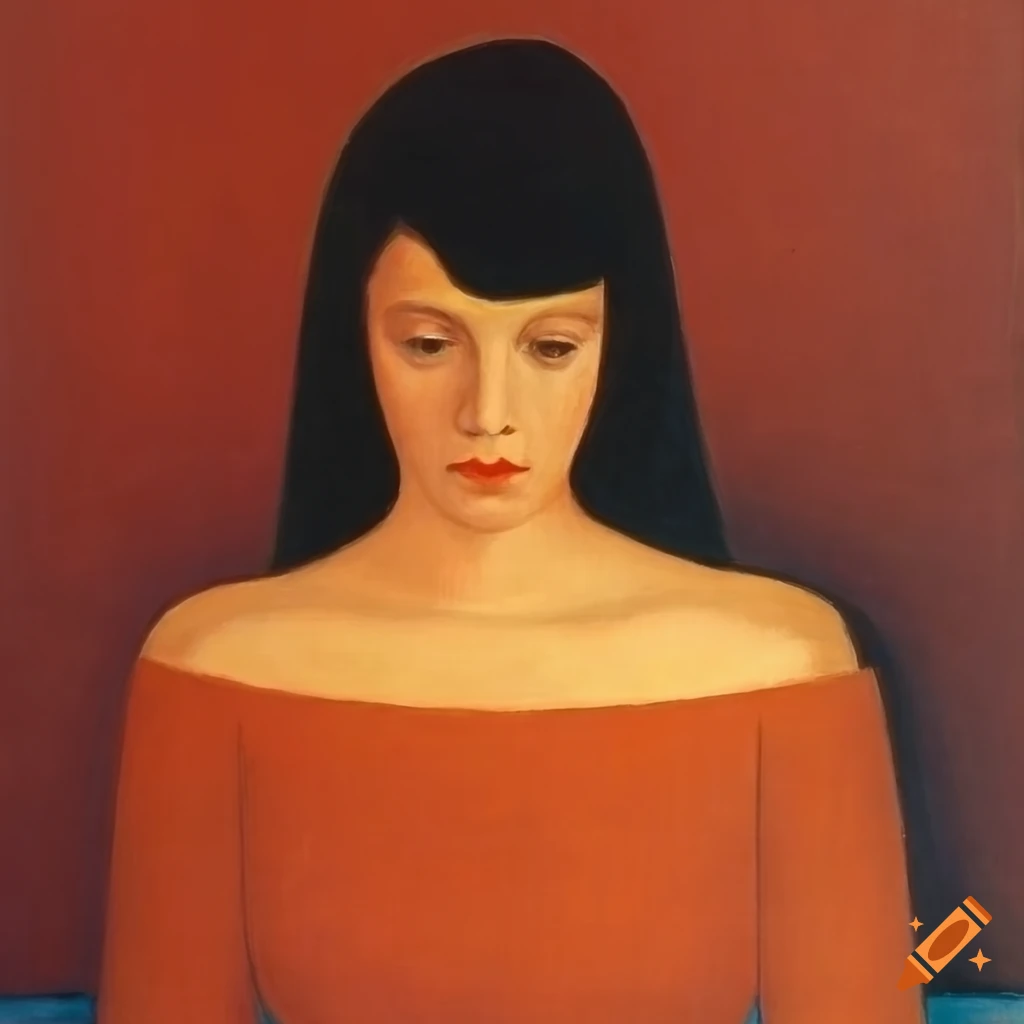 vibrant painting of a French woman sitting