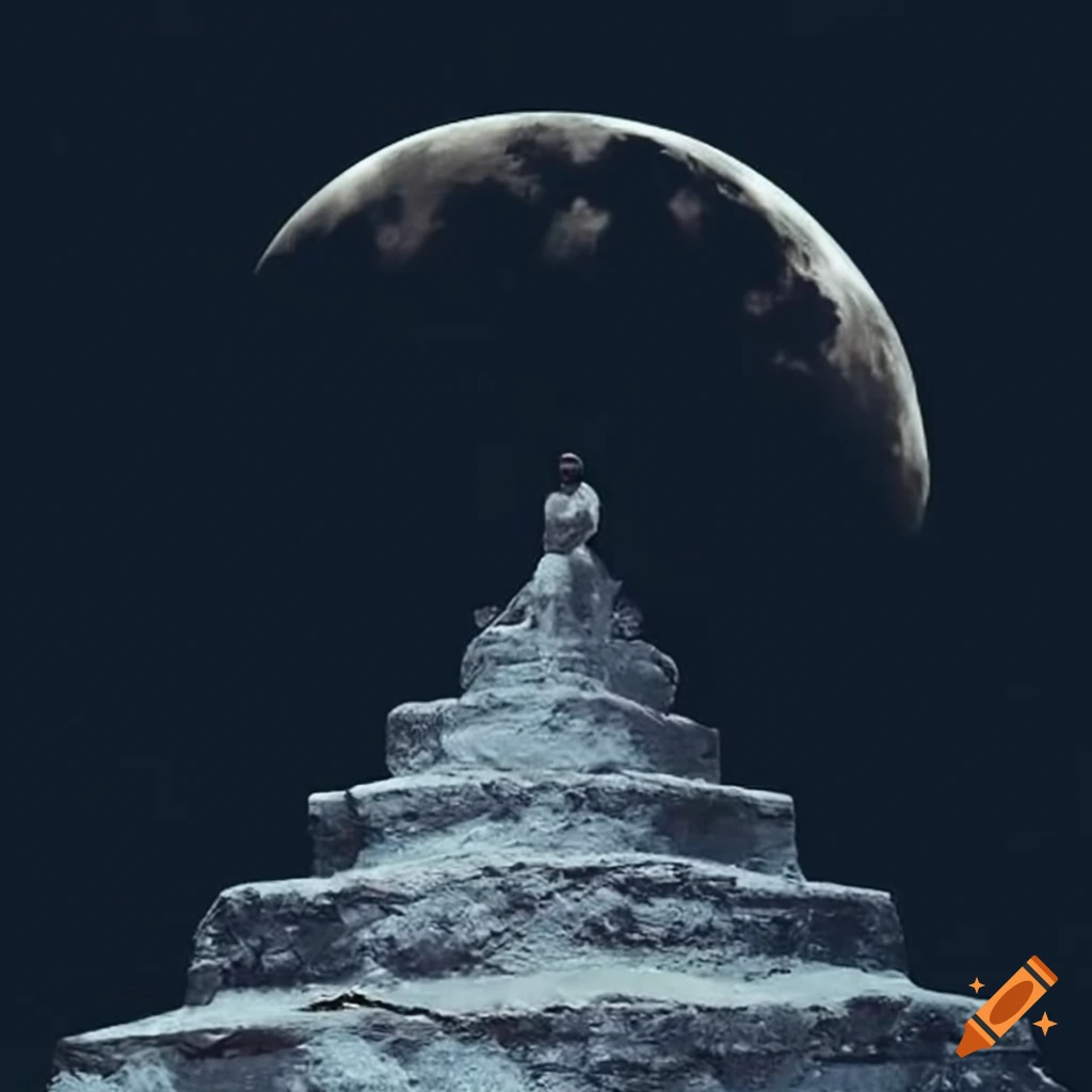 image of a staircase leading to the moon