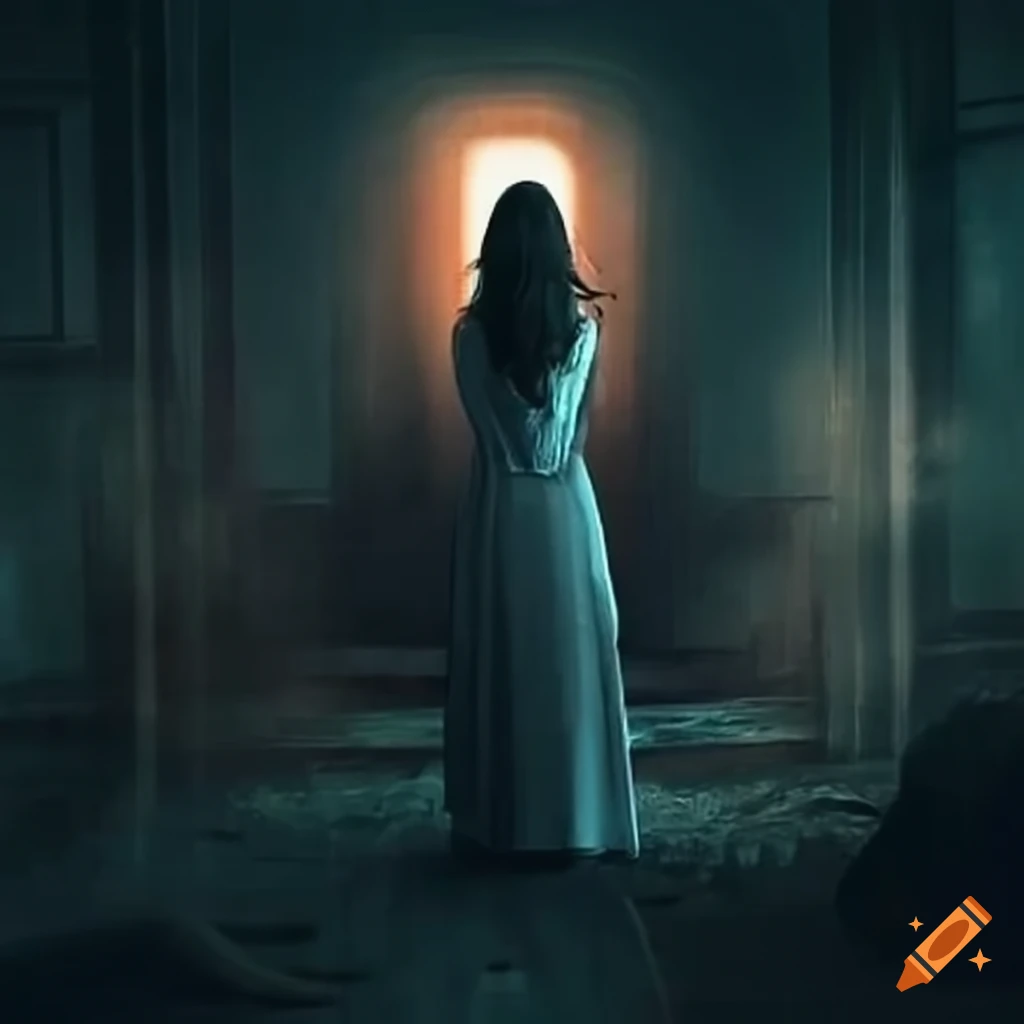 image of a suspenseful and ominous girl