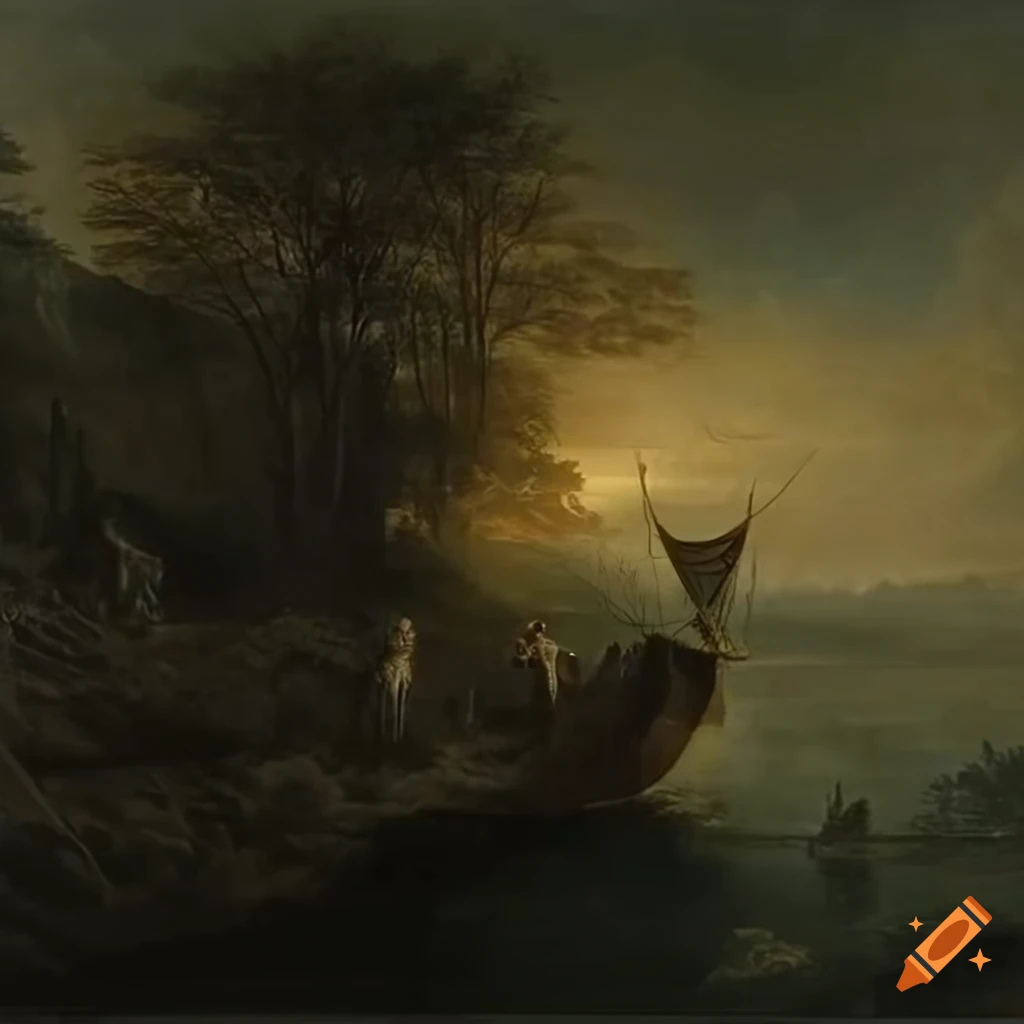 man rowing a boat leaving his family on the shore