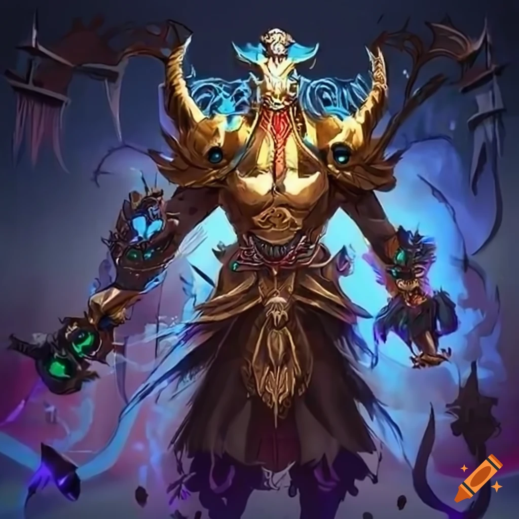 illustration of a god king named Freohr